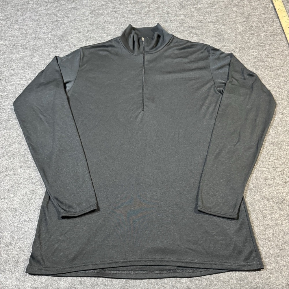 Patagonia Capilene Base Layer Mens M Black 1/4 Zip Made In USA Stretch Active